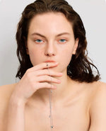 Colar Luminis em Prata 925 com Zircônias Lapidadas – Brilho Contemporâneo | Línea Luminosa 925