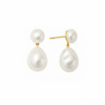 Brinco Pérola Dupla Banho Dourado – Elegância Clássica Saint Carvalho