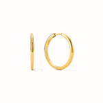 Brinco Argola Média Dourada Minimal | Saint Carvalho