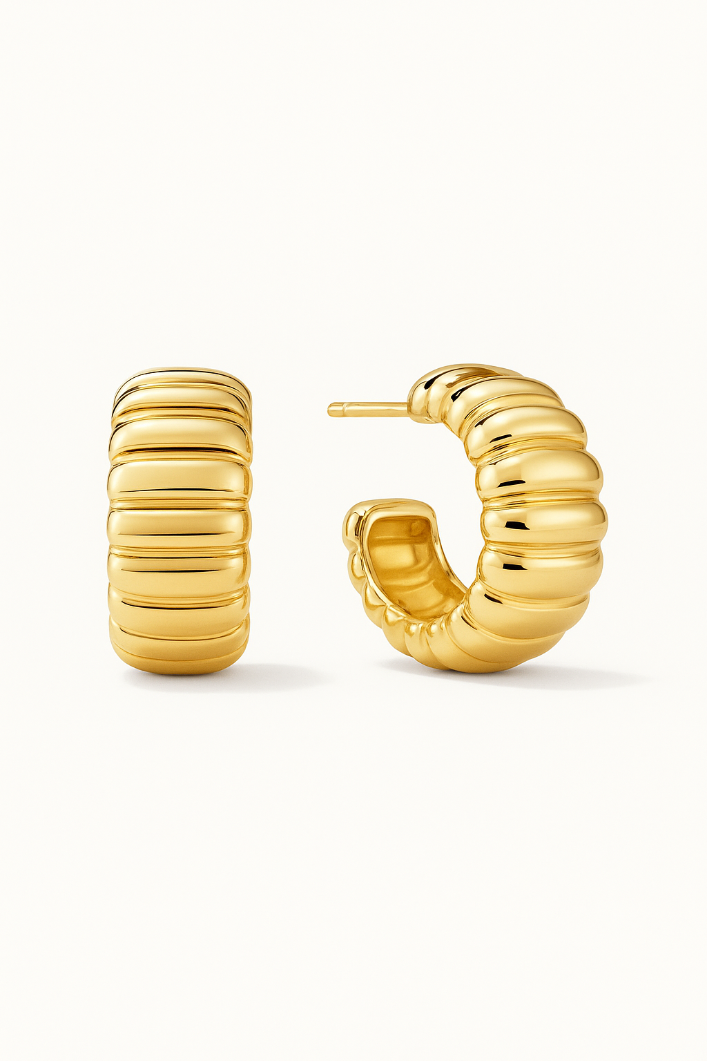 Brinco Argola Dourada Texturizada Luxo – Saint Carvalho