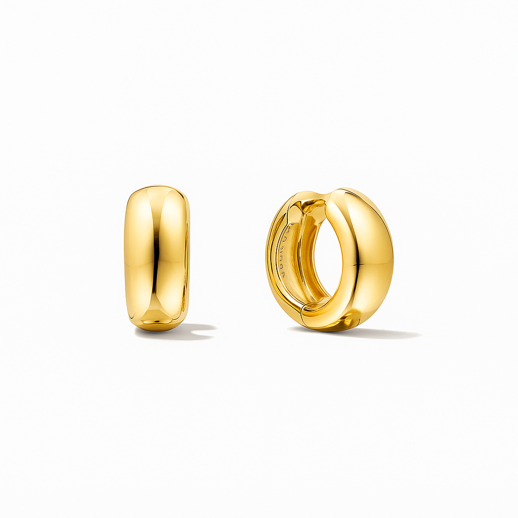 Brinco Argola Dourada Clássica Minimal – Saint Carvalho