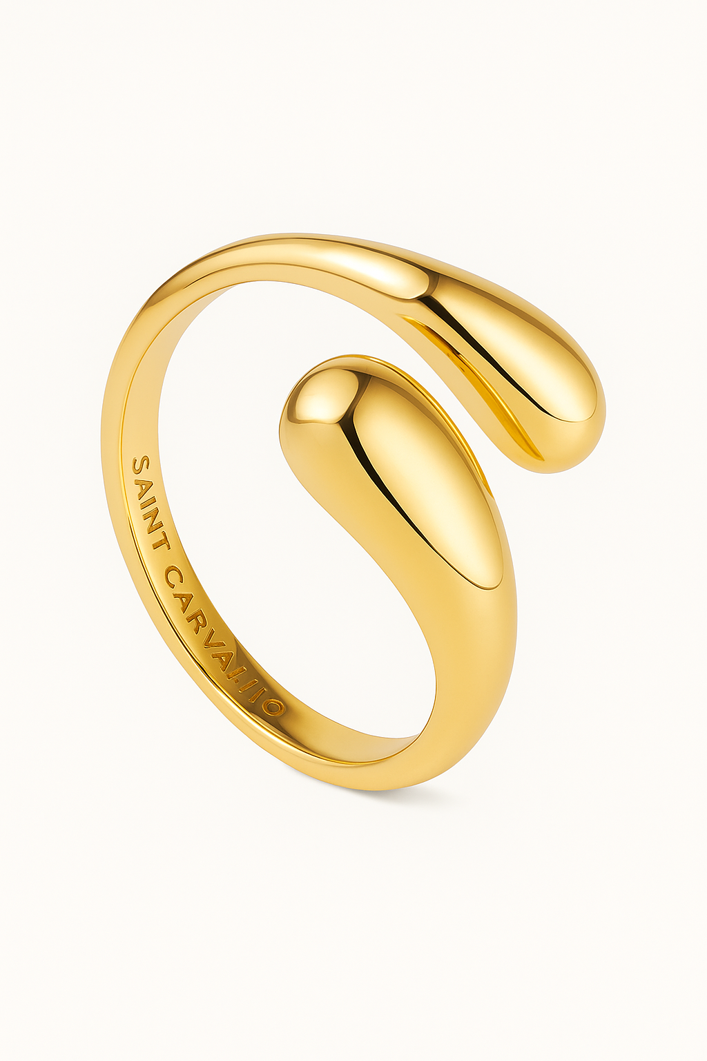 Anel Escultural Crossover – Design Contemporâneo Saint Carvalho