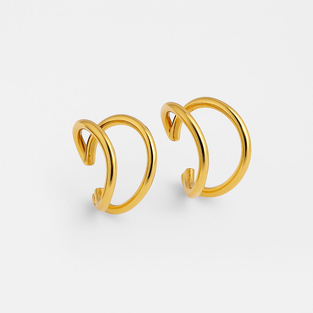 Brinco de Cartilagem Argola Minimalista em Ouro 18k | Saint Carvalho