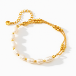 Pulseira de Pérolas Naturais com Fecho em Ouro 18k – Elegância Atemporal | Saint Carvalho