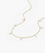 Colar Dangle de Pérolas Naturais em Ouro 18k – Sofisticação Atemporal | Saint Carvalho