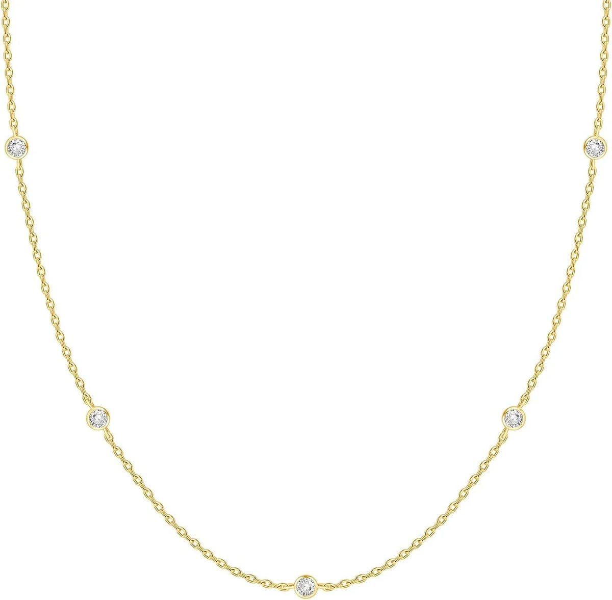 Colar Fio Dourado com Cristais Naturais