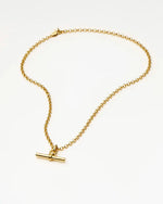 Colar T-Bar em Ouro 18k – Minimalismo e Modernidade | Saint Carvalho