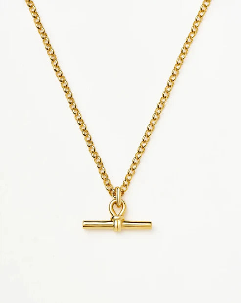 Colar T-Bar em Ouro 18k – Minimalismo e Modernidade | Saint Carvalho
