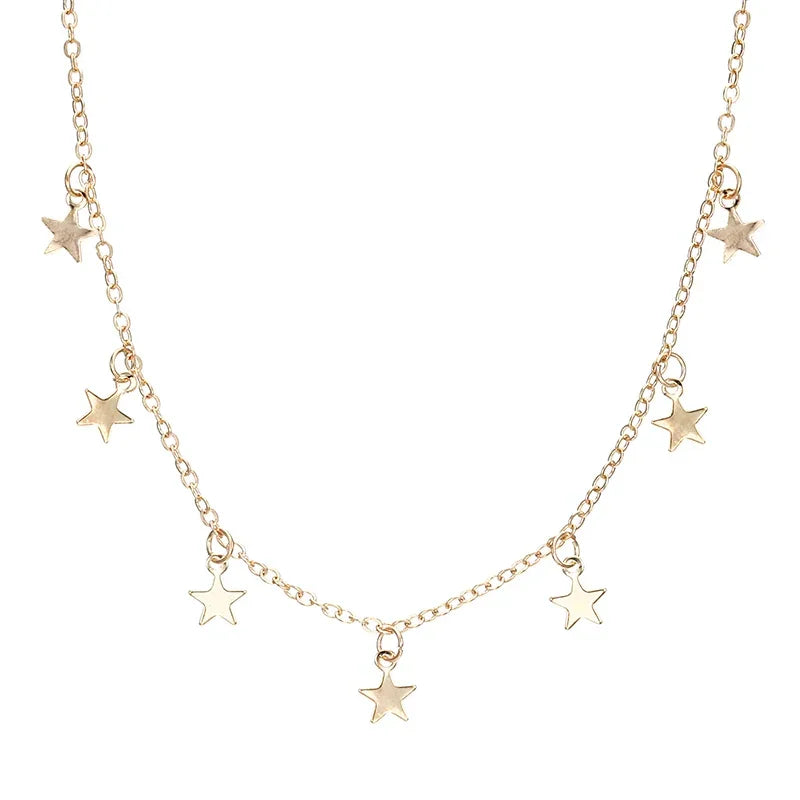 Colar de Estrelinhas Douradas Feminino – Constelação Aurora | Saint Carvalho