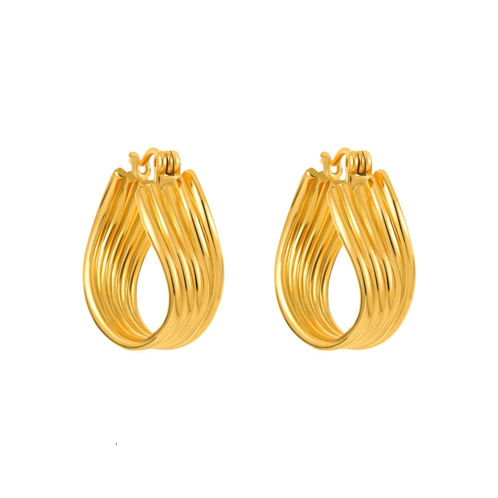 Brincos Argola Dourada Multifiada – Design Contemporâneo em Ouro 18k | Saint Carvalho