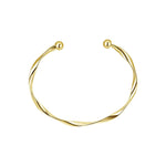 Pulseira Dourada Torcida Minimalista – Estilo Atemporal | Saint Carvalho