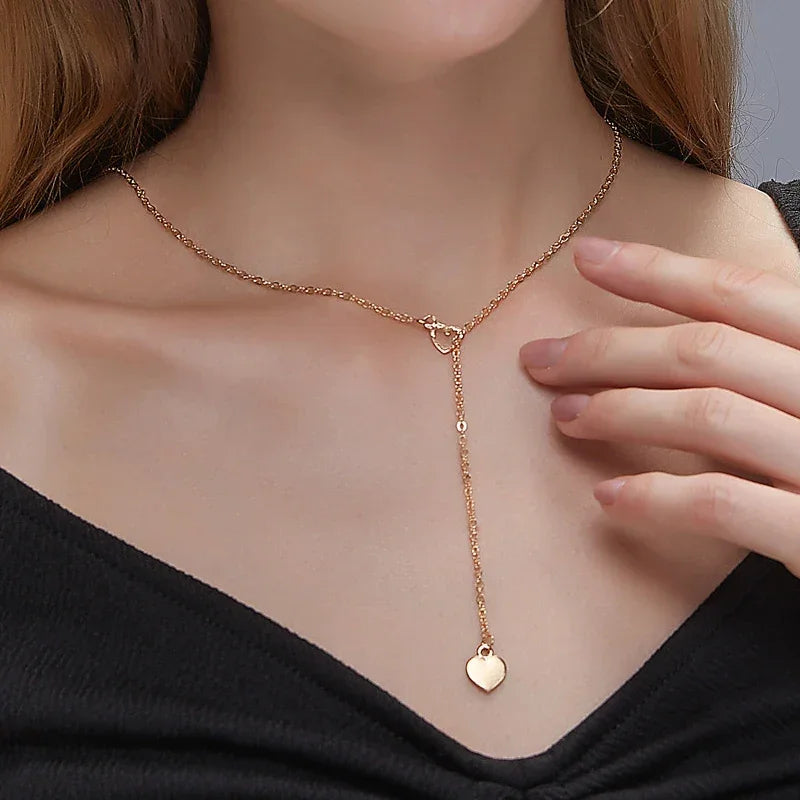 Colar Y Dourado com Coração Feminino – Linha Verona | Saint Carvalho