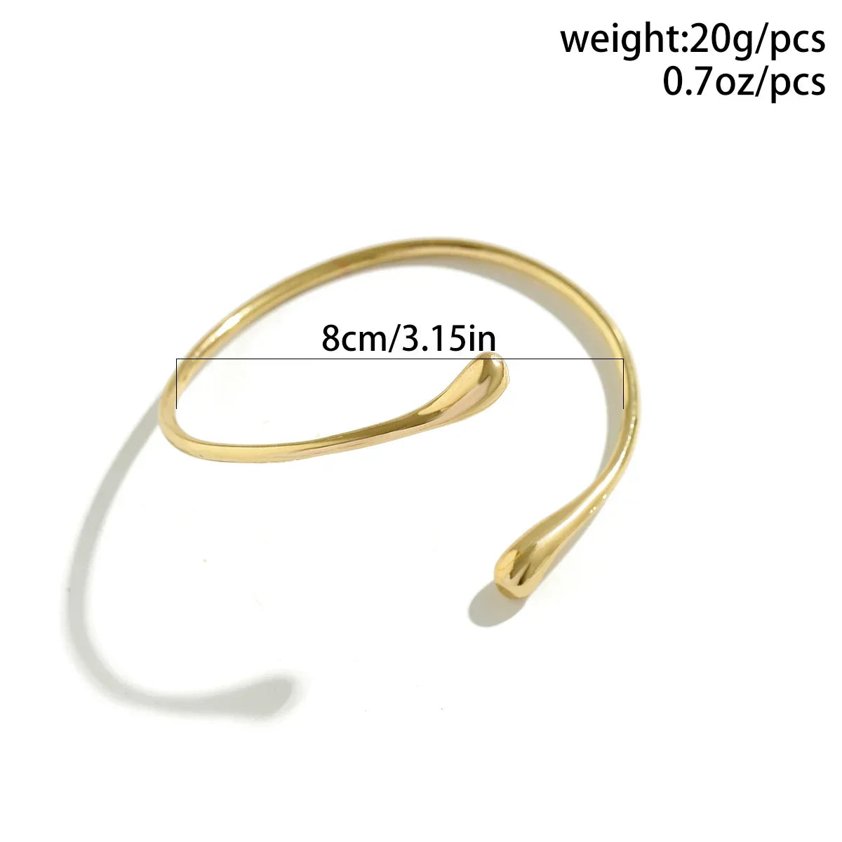 Bracelete Dourado Gota Solar – Pulseira de Braço Feminina Ajustável