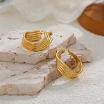 Brincos Argola Dourada Multifiada – Design Contemporâneo em Ouro 18k | Saint Carvalho