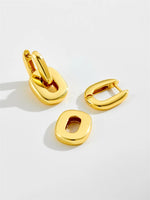 Brinco Argola Dupla Bicolor Ouro e Prata – Design Moderno e Sofisticado