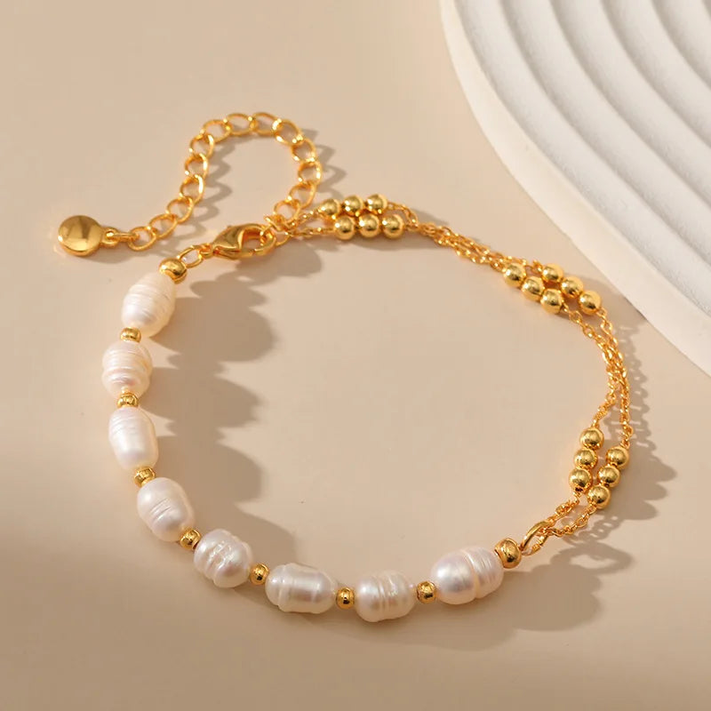 Pulseira de Pérolas Naturais com Fecho em Ouro 18k – Elegância Atemporal | Saint Carvalho