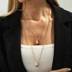 Colar Lumière Drop — Ouro Premium