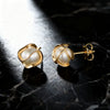 Brinco Pérola Envolta em Ouro 18k – Elegância Esculpida | Saint Carvalho