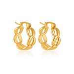 Brinco Argola Trançada Dourada em Ouro 18k – Escultura Contemporânea | Saint Carvalho