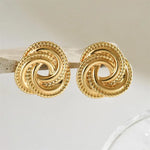 Brincos Espiral Esculpido em Ouro 18k – Design Artístico e Atemporal | Saint Carvalho