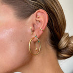 Argola Monaco Pavé Banhado a Ouro 18k | Saint Carvalho