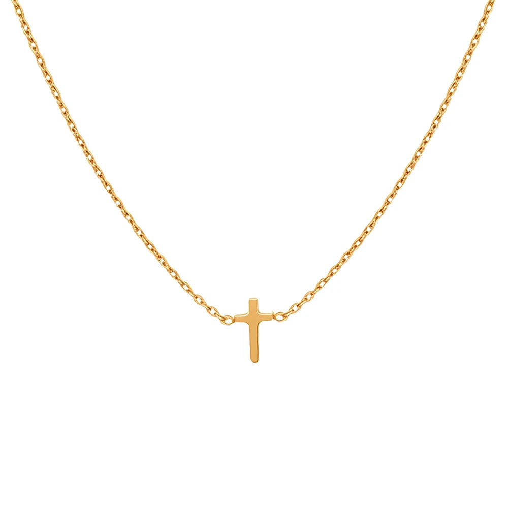 Colar Cruz Dourada em Ouro 18k – Símbolo de Fé e Sofisticação | Saint Carvalho