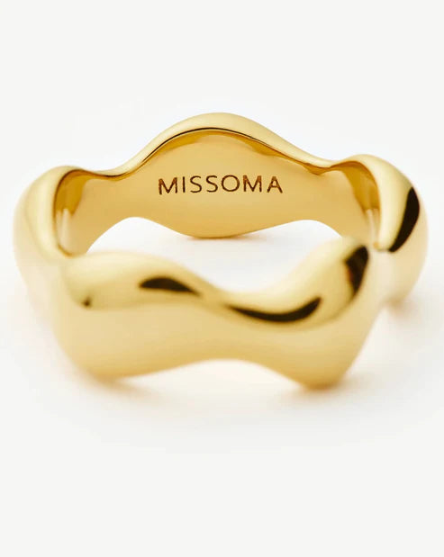 Anel Puffy Wave em Ouro 18k – Design Esculpido e Orgânico | Saint Carvalho