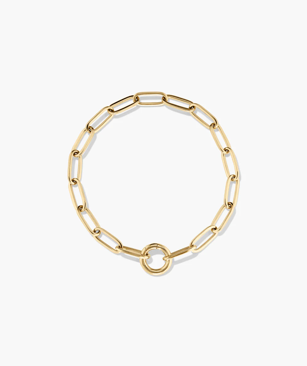 Pulseira Charlotte Slim Gold – Elegância Minimalista em Ouro Maciço | Saint Carvalho