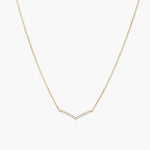 Colar Wishbone Pavé em Ouro 18k – Elegância com Brilho Sutil | Saint Carvalho