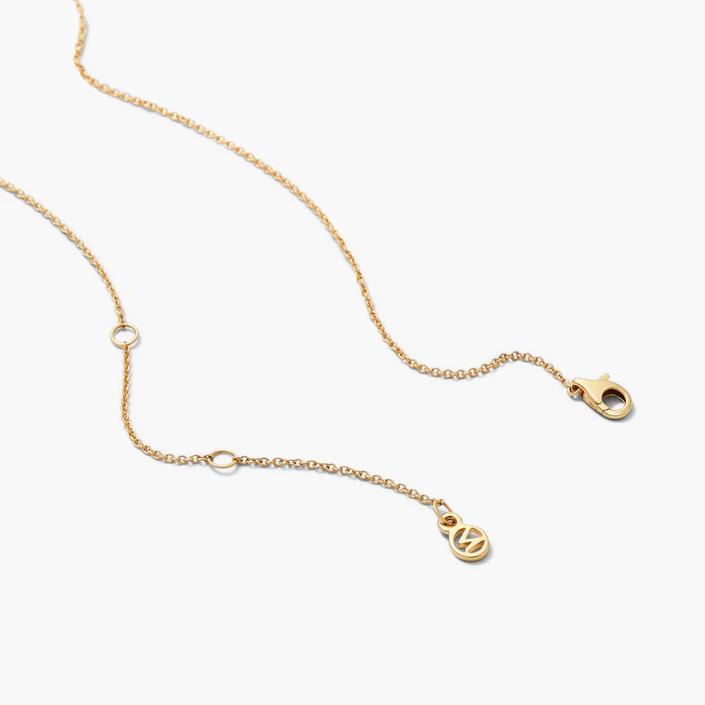 Colar Wishbone Pavé em Ouro 18k – Elegância com Brilho Sutil | Saint Carvalho