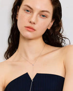 Colar Luminis em Prata 925 com Zircônias Lapidadas – Brilho Contemporâneo | Línea Luminosa 925