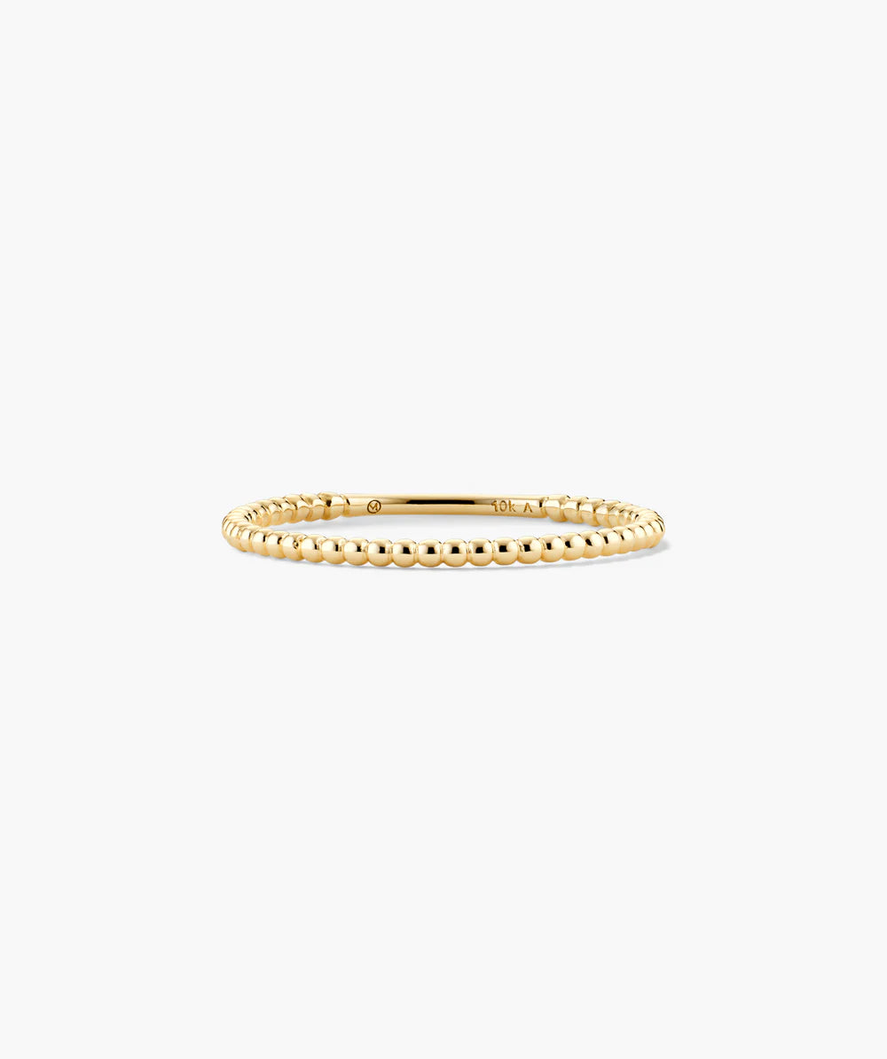 Anel Feminino Minimalista de Esferas Banhado a Ouro 18K – Saint Carvalho