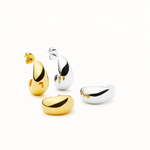 Brinco Argola Mini Dome Bicolor – Ouro e Prata | Saint Carvalho