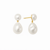 Brinco Pérola Dupla Banho Dourado – Elegância Clássica Saint Carvalho