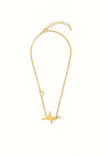 Colar Batimentos Cardíacos com Coração Dourado – Linha Vital | Saint Carvalho