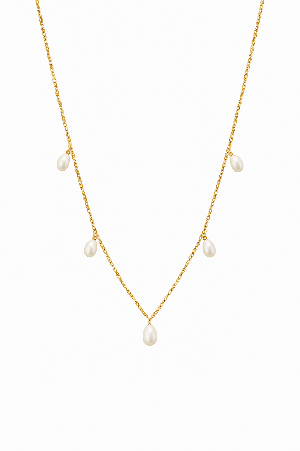 Colar Dangle de Pérolas Naturais em Ouro 18k – Sofisticação Atemporal | Saint Carvalho