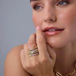 Anel Multicamadas em Ouro 18k – Design Esculpido e Atemporal | Saint Carvalho