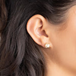 Brinco Pérola Envolta em Ouro 18k – Elegância Esculpida | Saint Carvalho