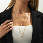 Colar Lumière Drop — Ouro Premium