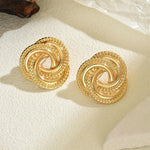 Brincos Espiral Esculpido em Ouro 18k – Design Artístico e Atemporal | Saint Carvalho