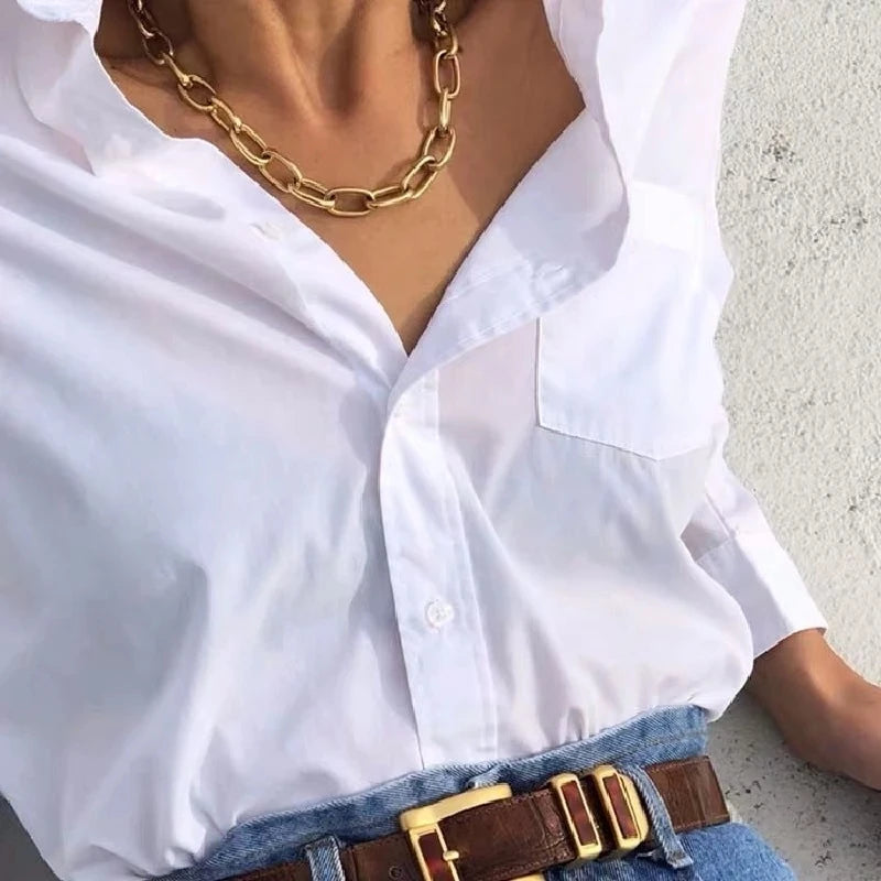 Colar Elo Dourado Grosso Feminino – Corrente Imperium | Saint Carvalho