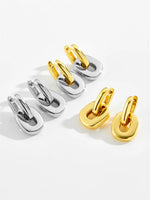 Brinco Argola Dupla Bicolor Ouro e Prata – Design Moderno e Sofisticado