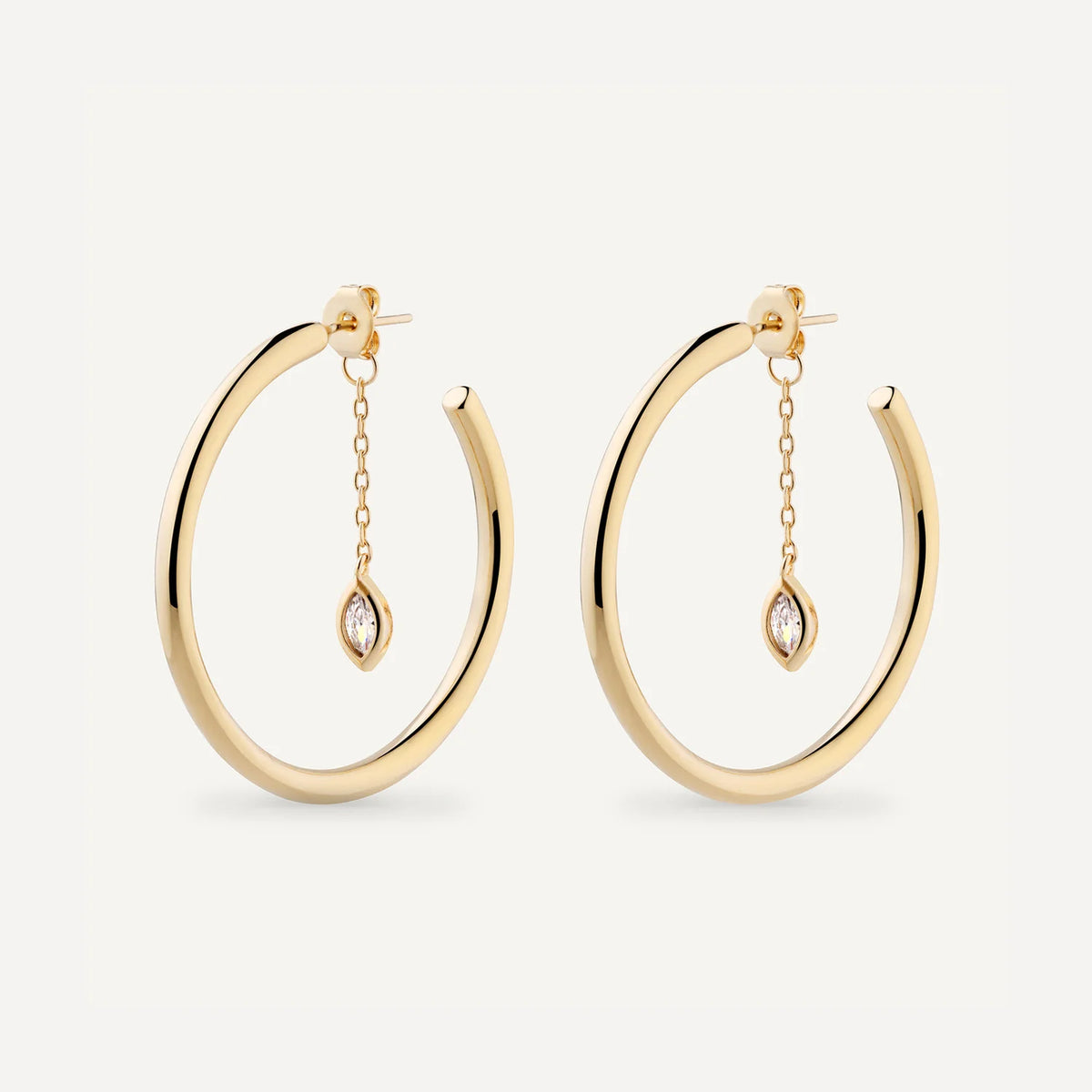 Argola Monaco Pavé Banhado a Ouro 18k | Saint Carvalho