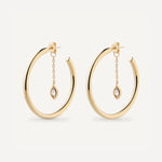 Argola Monaco Pavé Banhado a Ouro 18k | Saint Carvalho