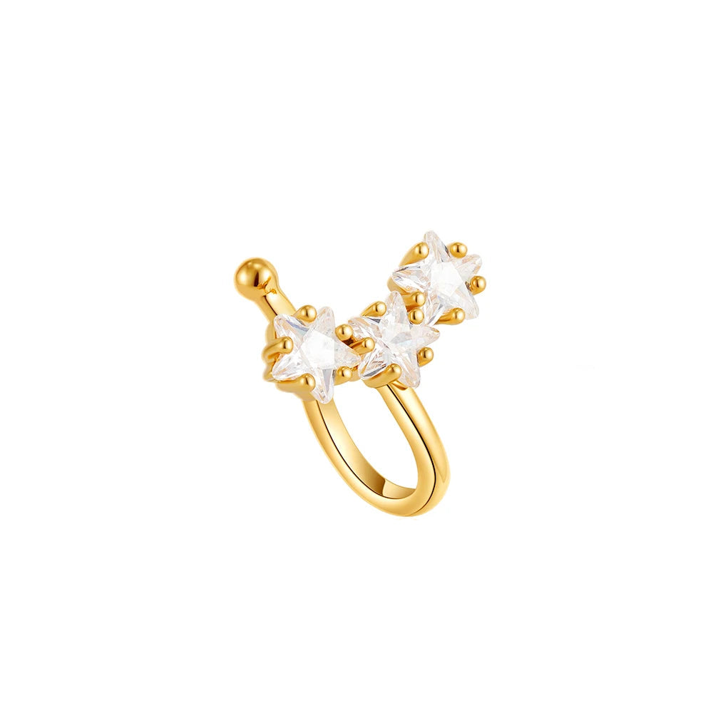 Brinco de Cartilagem com Zircônias – Elegância Minimalista | Saint Carvalho