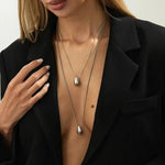 Colar Lumière Drop — Ouro Premium