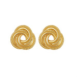 Brincos Espiral Esculpido em Ouro 18k – Design Artístico e Atemporal | Saint Carvalho