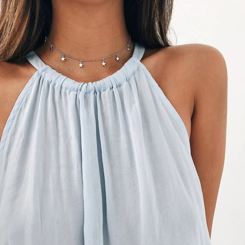Colar de Estrelinhas Douradas Feminino – Constelação Aurora | Saint Carvalho