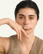 Anel Prata 925 Curvado Duplo Polido – Elegância Escultural | Saint Carvalho