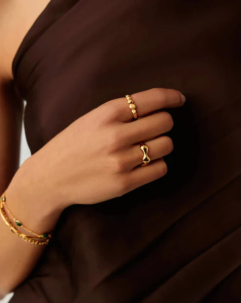 Anel Puffy Wave em Ouro 18k – Design Esculpido e Orgânico | Saint Carvalho